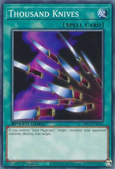 Thousand Knives SBC1-ENG14 Yu-Gi-Oh card from Speed Duel: Streets of Battle City