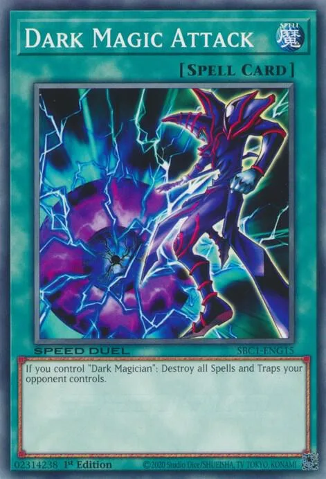 Dark Magic Attack SBC1-ENG15 Yu-Gi-Oh card from Speed Duel: Streets of Battle City