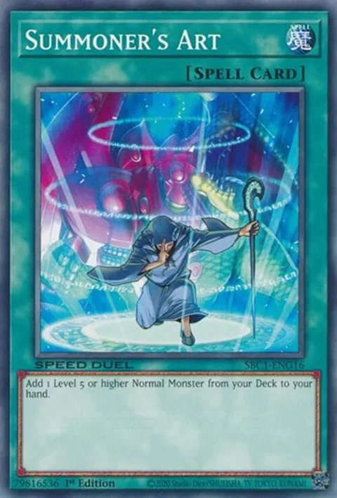 Summoner's Art SBC1-ENG16 Yu-Gi-Oh card from Speed Duel: Streets of Battle City