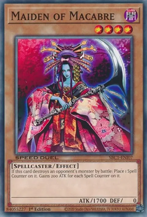 Maiden of Macabre SBC1-ENI07 Yu-Gi-Oh card from Speed Duel: Streets of Battle City