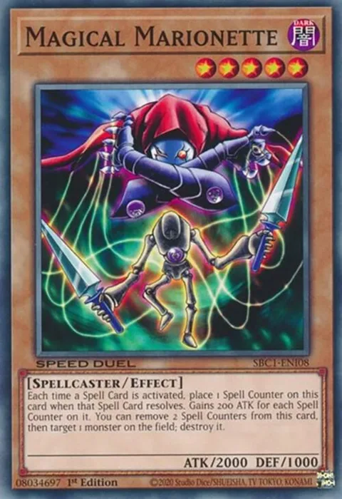Magical Marionette SBC1-ENI08 Yu-Gi-Oh card from Speed Duel: Streets of Battle City