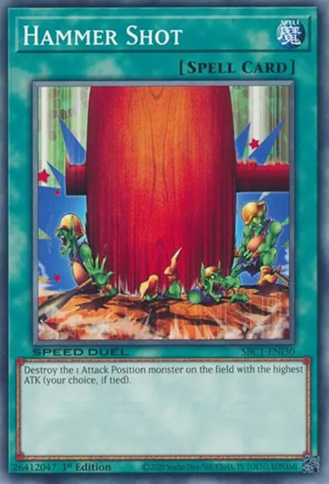 Hammer Shot SBC1-ENI30 Yu-Gi-Oh card from Speed Duel: Streets of Battle City
