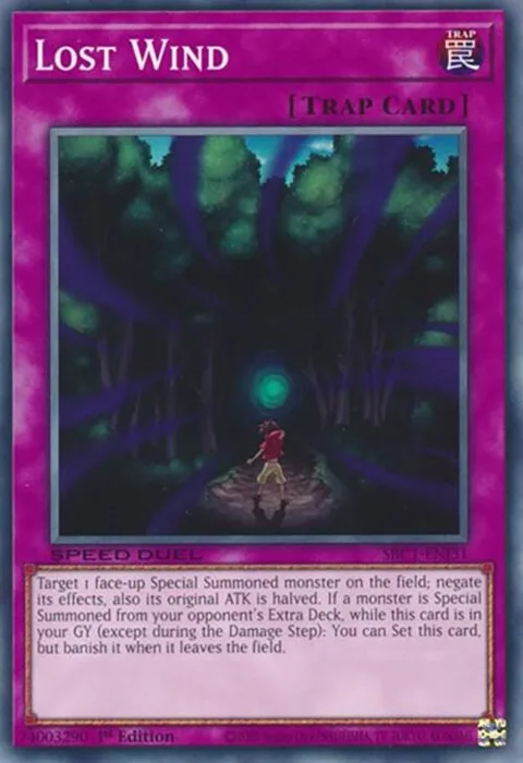 Lost Wind SBC1-ENI31 Yu-Gi-Oh card from Speed Duel: Streets of Battle City