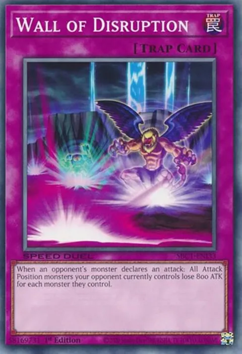 Wall of Disruption SBC1-ENI33 Yu-Gi-Oh card from Speed Duel: Streets of Battle City