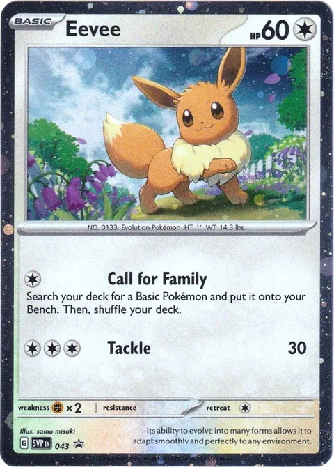 Eevee #043 Holofoil Pokémon card from Scarlet & Violet Promo Cards