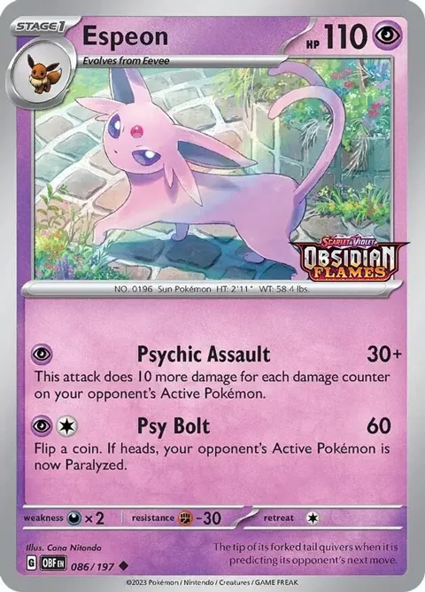 Espeon Best Buy Exclusive #086/197 Holofoil Pokémon card from Miscellaneous Cards & Products
