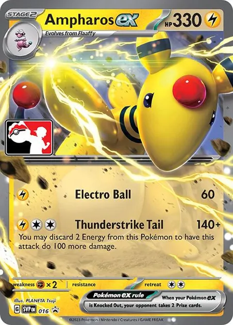 Ampharos ex #016 Pokémon card from Prize Pack Series Cards