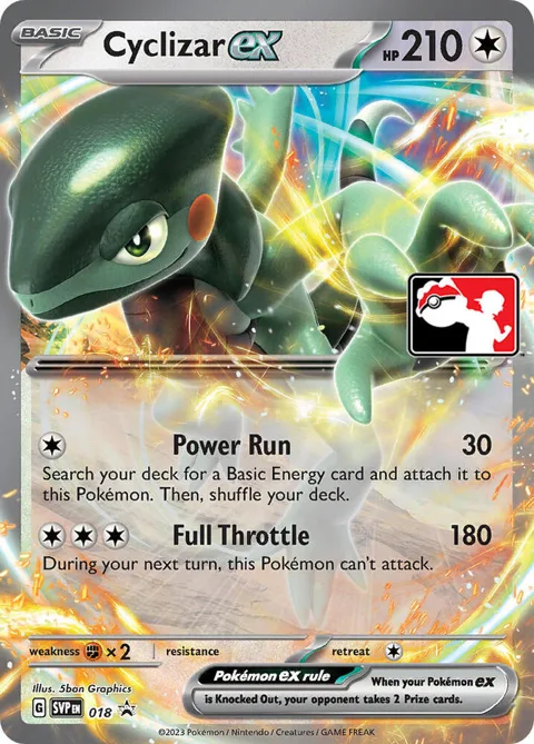 Cyclizar ex #018 Holofoil Pokémon card from Prize Pack Series Cards
