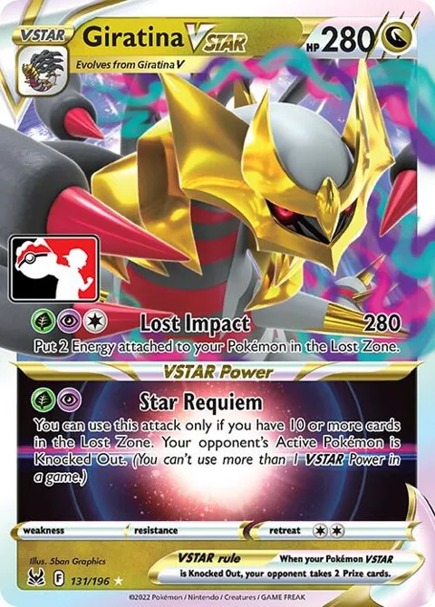 Giratina VSTAR #131/196 Holofoil Pokémon card from Prize Pack Series Cards