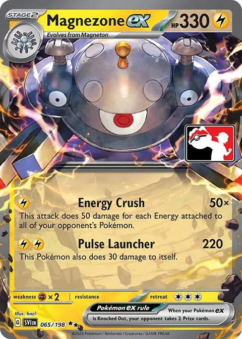 Magnezone ex #065/198 Holofoil Pokémon card from Prize Pack Series Cards