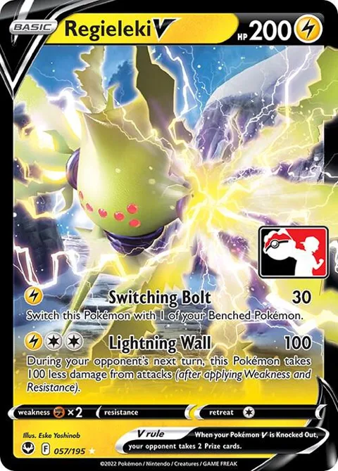 Regieleki V #057/195 Holofoil Pokémon card from Prize Pack Series Cards