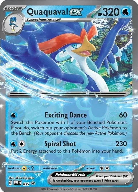Quaquaval ex #035 Holofoil Pokémon card from Scarlet & Violet Promo Cards