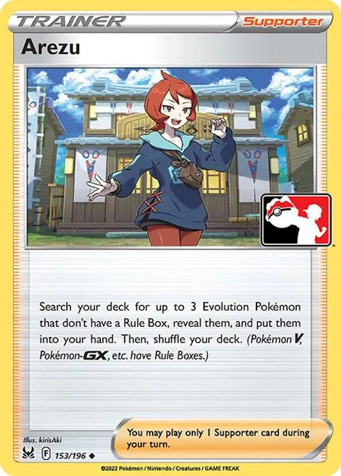 Arezu #153/196 Pokémon card from Prize Pack Series Cards