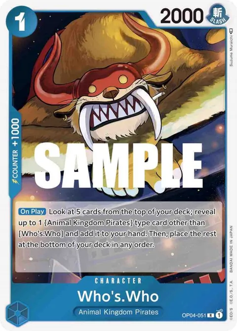 Who's.Who OP04-051 One Piece card from Kingdoms of Intrigue