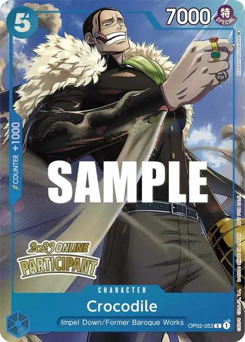 Crocodile Online Regional 2023 [Participant] OP02-053 One Piece card from One Piece Promotion Cards