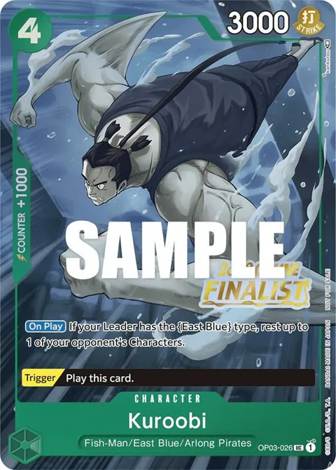 Kuroobi Online Regional 2023 [Finalist] OP03-026 One Piece card from One Piece Promotion Cards