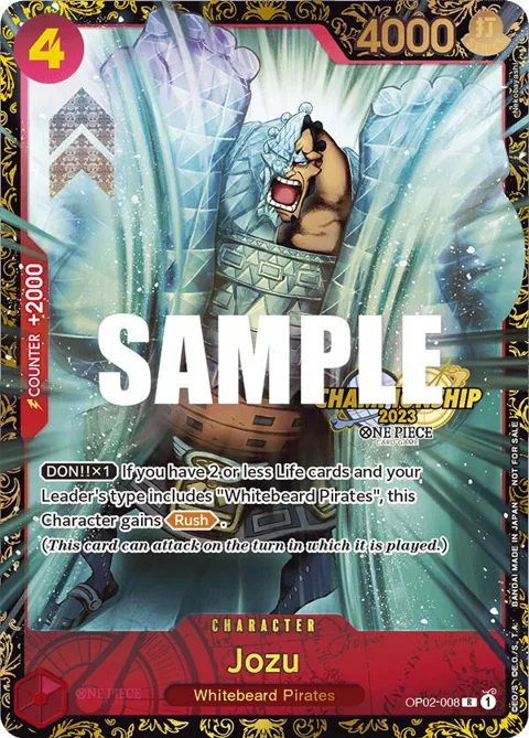 Jozu Championship 2023 OP02-008 One Piece card from One Piece Promotion Cards
