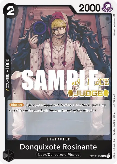 Donquixote Rosinante Judge Pack Vol. 2 OP02-108 One Piece card from One Piece Promotion Cards