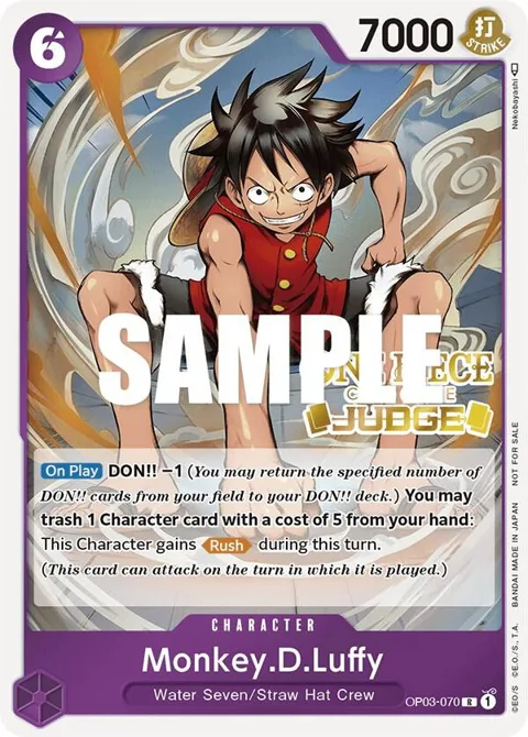 Monkey.D.Luffy Judge Pack Vol. 2 OP03-070 One Piece card from One Piece Promotion Cards