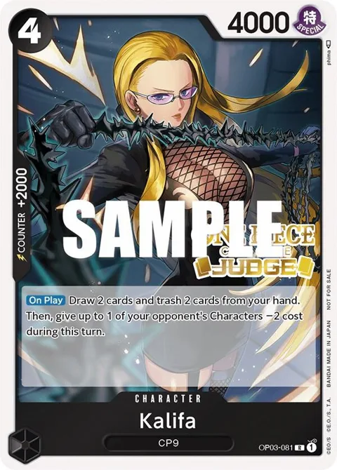 Kalifa Judge Pack Vol. 2 OP03-081 One Piece card from One Piece Promotion Cards