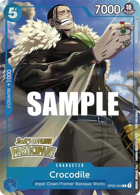 Crocodile Offline Regional 2023 [Participant] OP02-053 One Piece card from One Piece Promotion Cards