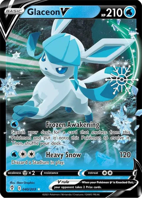 Glaceon V - 040/203 Holiday Calendar #040/203 Holofoil Pokémon card from Miscellaneous Cards & Products