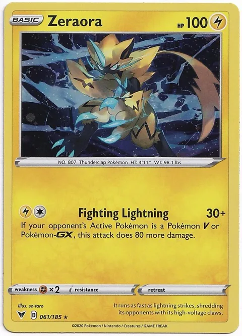 Zeraora - 061/185 Cosmos Holo #061/185 Holofoil Pokémon card from Miscellaneous Cards & Products