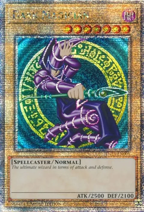 Dark Magician Quarter Century Secret Rare TN23-EN001 Yu-Gi-Oh card from 25th Anniversary Tin: Dueling Heroes