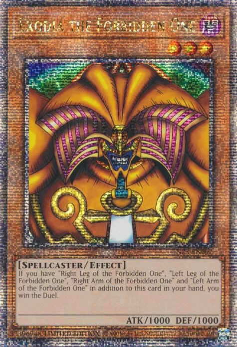 Exodia the Forbidden One Quarter Century Secret Rare TN23-EN002 Yu-Gi-Oh card from 25th Anniversary Tin: Dueling Heroes