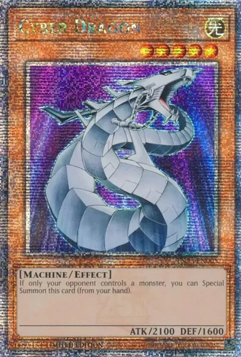 Cyber Dragon Quarter Century Secret Rare TN23-EN005 Yu-Gi-Oh card from 25th Anniversary Tin: Dueling Heroes