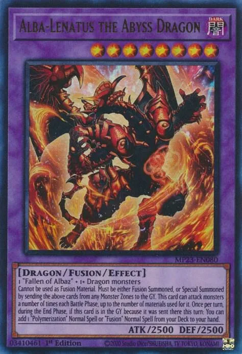 Alba-Lenatus the Abyss Dragon MP23-EN080 Yu-Gi-Oh card from 25th Anniversary Tin: Dueling Heroes Mega Pack