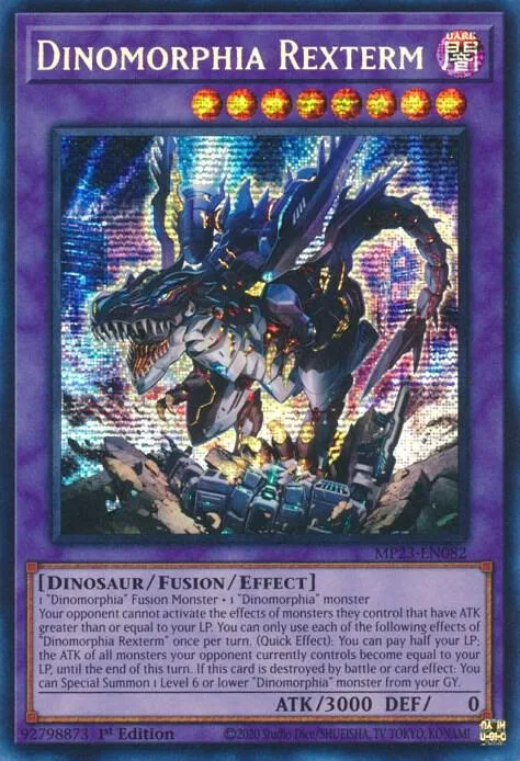 Dinomorphia Rexterm MP23-EN082 Yu-Gi-Oh card from 25th Anniversary Tin: Dueling Heroes Mega Pack