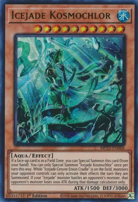 Icejade Kosmochlor MP23-EN006 Yu-Gi-Oh card from 25th Anniversary Tin: Dueling Heroes Mega Pack