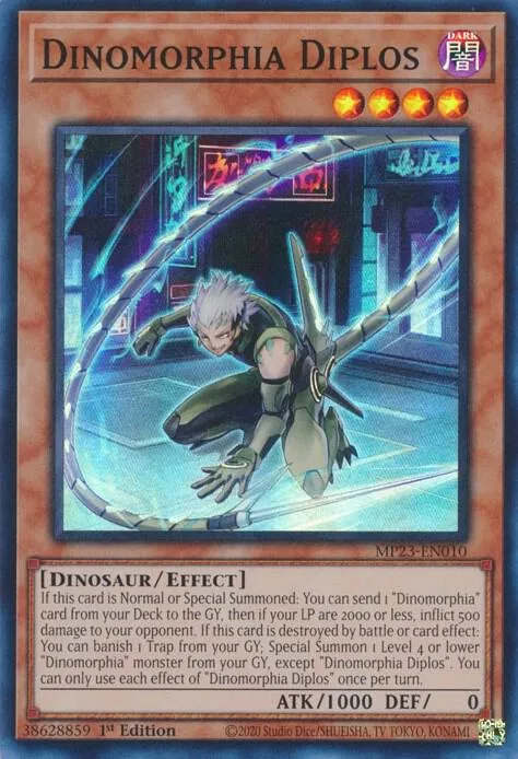 Dinomorphia Diplos MP23-EN010 Yu-Gi-Oh card from 25th Anniversary Tin: Dueling Heroes Mega Pack