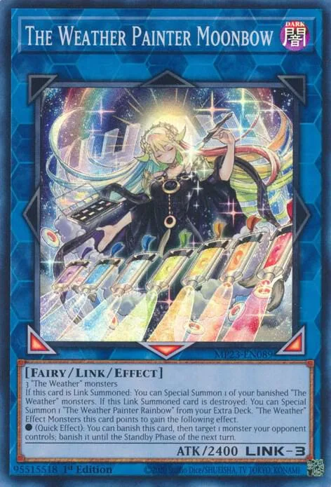 The Weather Painter Moonbow MP23-EN089 Yu-Gi-Oh card from 25th Anniversary Tin: Dueling Heroes Mega Pack