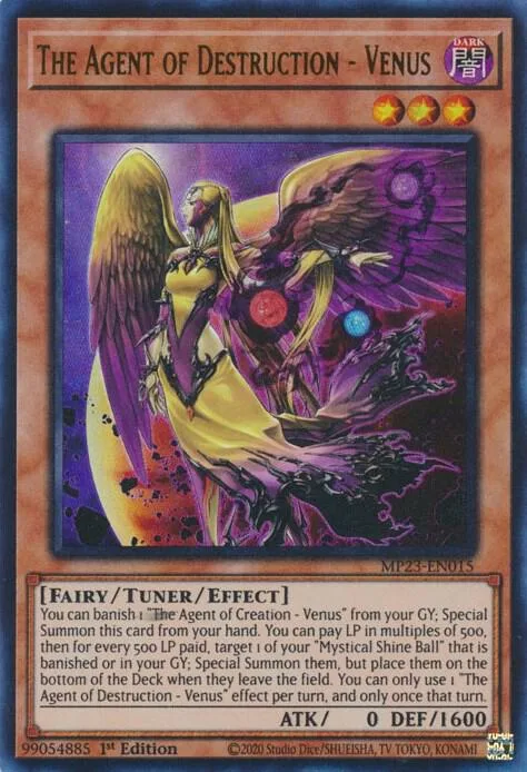The Agent of Destruction - Venus MP23-EN015 Yu-Gi-Oh card from 25th Anniversary Tin: Dueling Heroes Mega Pack