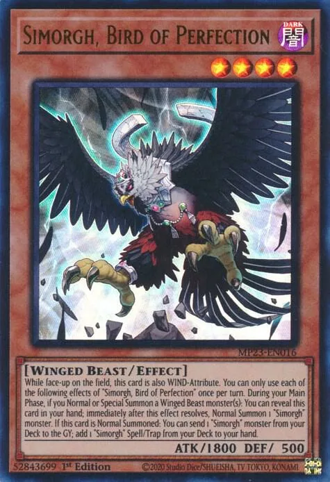 Simorgh, Bird of Perfection MP23-EN016 Yu-Gi-Oh card from 25th Anniversary Tin: Dueling Heroes Mega Pack