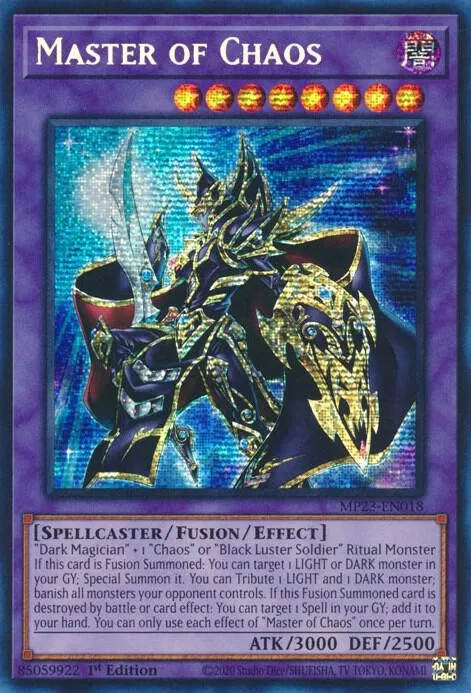 Master of Chaos MP23-EN018 Yu-Gi-Oh card from 25th Anniversary Tin: Dueling Heroes Mega Pack