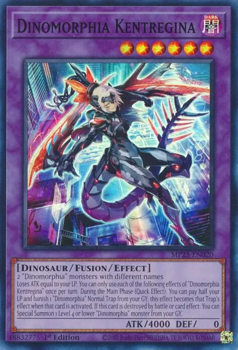 Dinomorphia Kentregina MP23-EN020 Yu-Gi-Oh card from 25th Anniversary Tin: Dueling Heroes Mega Pack