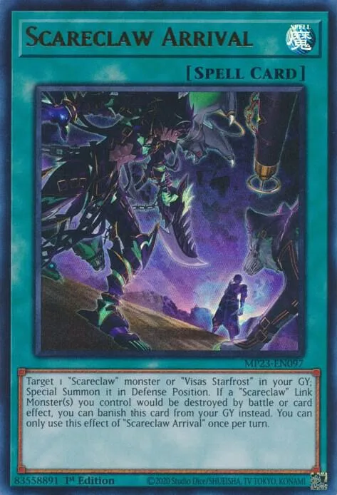 Scareclaw Arrival MP23-EN097 Yu-Gi-Oh card from 25th Anniversary Tin: Dueling Heroes Mega Pack