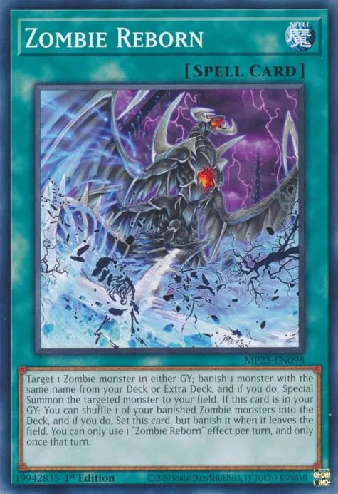 Zombie Reborn MP23-EN098 Yu-Gi-Oh card from 25th Anniversary Tin: Dueling Heroes Mega Pack