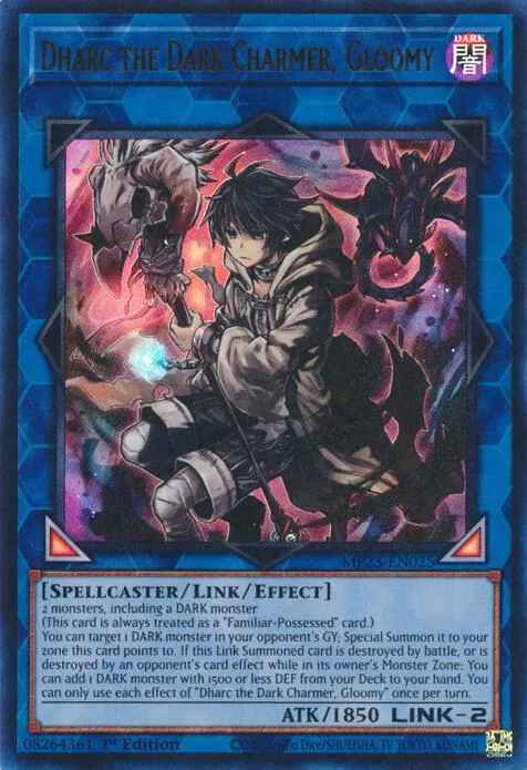 Dharc the Dark Charmer, Gloomy MP23-EN025 Yu-Gi-Oh card from 25th Anniversary Tin: Dueling Heroes Mega Pack