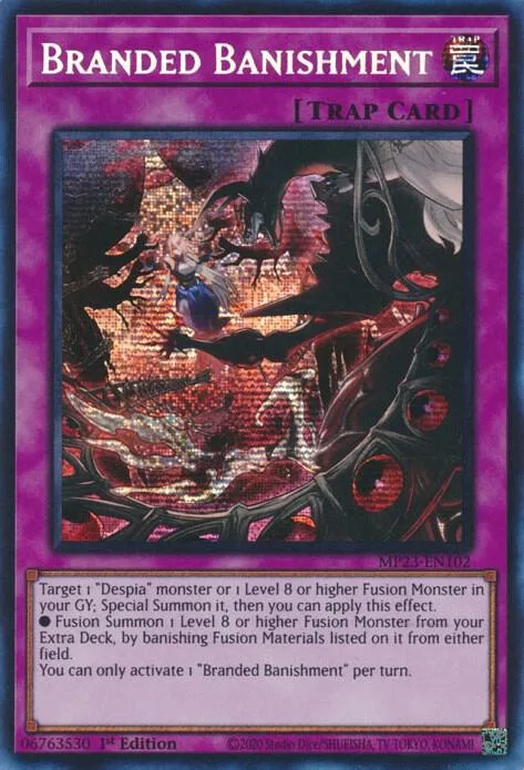 Branded Banishment MP23-EN102 Yu-Gi-Oh card from 25th Anniversary Tin: Dueling Heroes Mega Pack