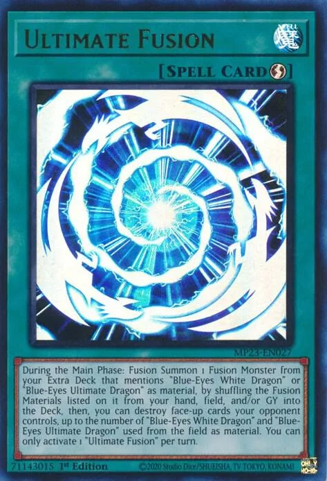 Ultimate Fusion MP23-EN027 Yu-Gi-Oh card from 25th Anniversary Tin: Dueling Heroes Mega Pack