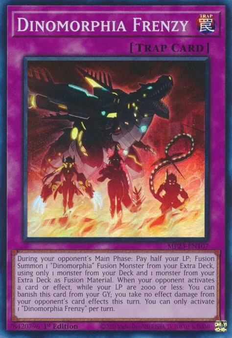 Dinomorphia Frenzy MP23-EN107 Yu-Gi-Oh card from 25th Anniversary Tin: Dueling Heroes Mega Pack