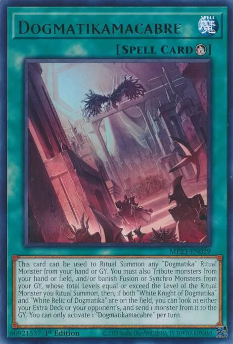 Dogmatikamacabre MP23-EN029 Yu-Gi-Oh card from 25th Anniversary Tin: Dueling Heroes Mega Pack