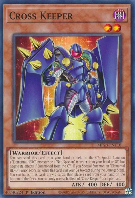 Cross Keeper MP23-EN118 Yu-Gi-Oh card from 25th Anniversary Tin: Dueling Heroes Mega Pack