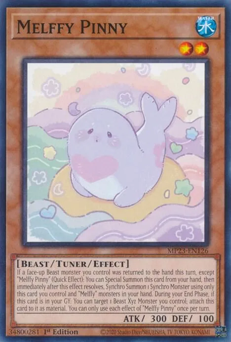 Melffy Pinny MP23-EN126 Yu-Gi-Oh card from 25th Anniversary Tin: Dueling Heroes Mega Pack