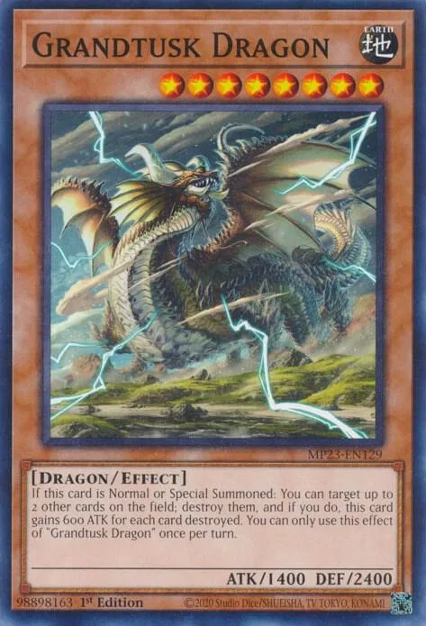 Grandtusk Dragon MP23-EN129 Yu-Gi-Oh card from 25th Anniversary Tin: Dueling Heroes Mega Pack