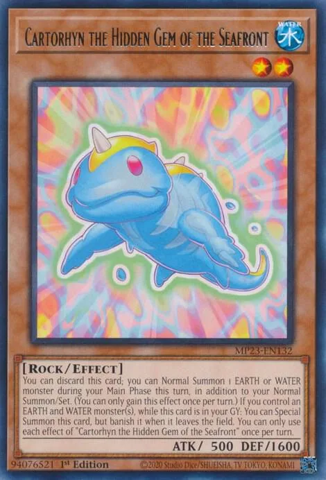 Cartorhyn the Hidden Gem of the Seafront MP23-EN132 Yu-Gi-Oh card from 25th Anniversary Tin: Dueling Heroes Mega Pack